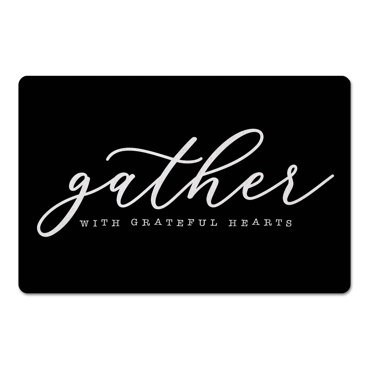 Gather With Grateful Hearts 18" x 27" Floor Mat